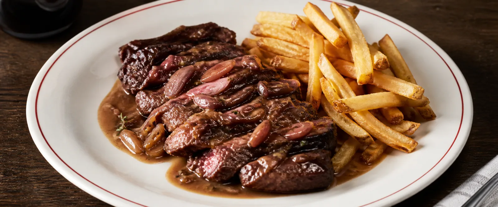 Onglet à l'Échalote (Hanger Steak with Shallot Sauce)